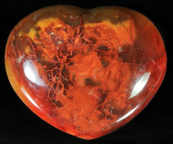 Colorful Carnelian Agate Heart #63065